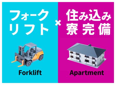 【派遣】工場で液晶をつくる材料をリフト運搬